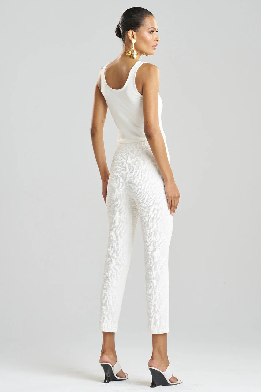 Textured Cotton Jacquard Ankle Pants - Image 2