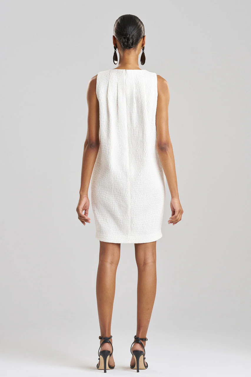 Textured Cotton Jacquard Shift Dress - Image 3