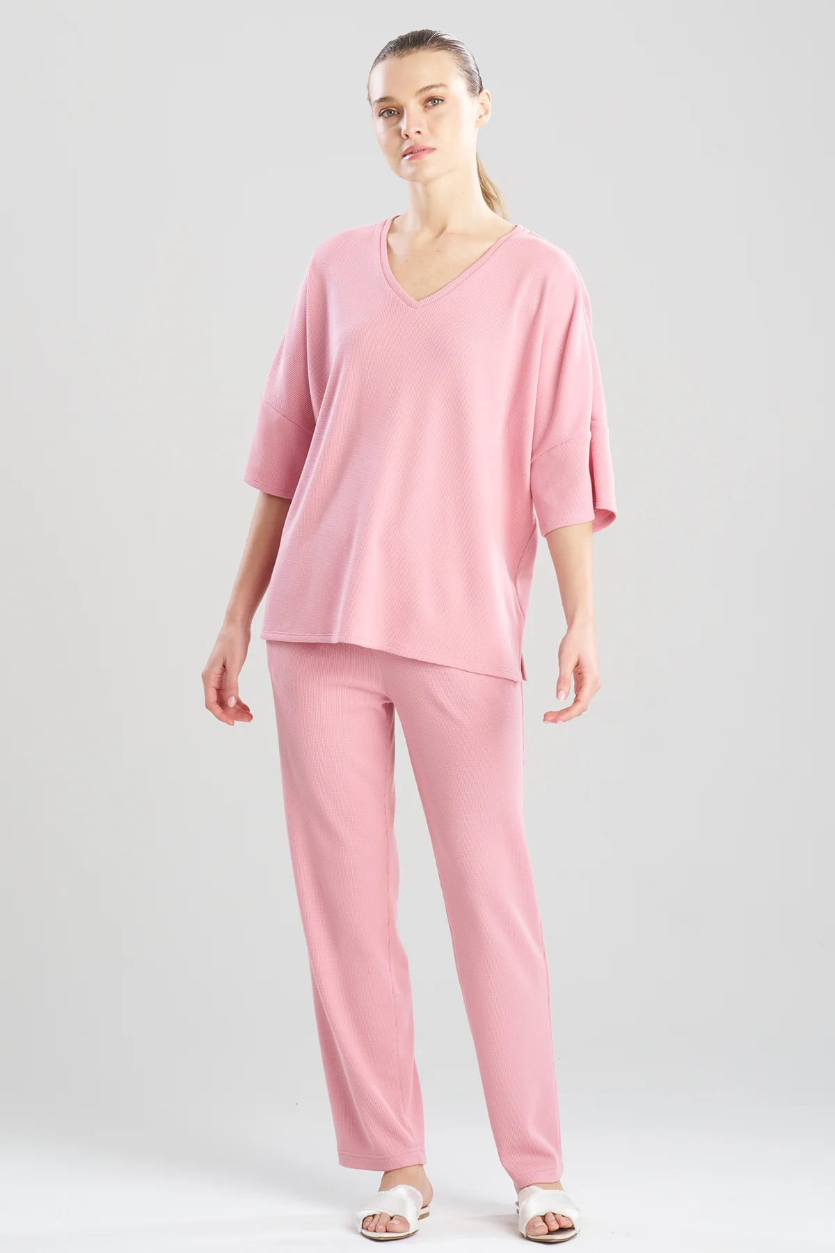 Tranquility Waffle V-Neck Top - Image 2