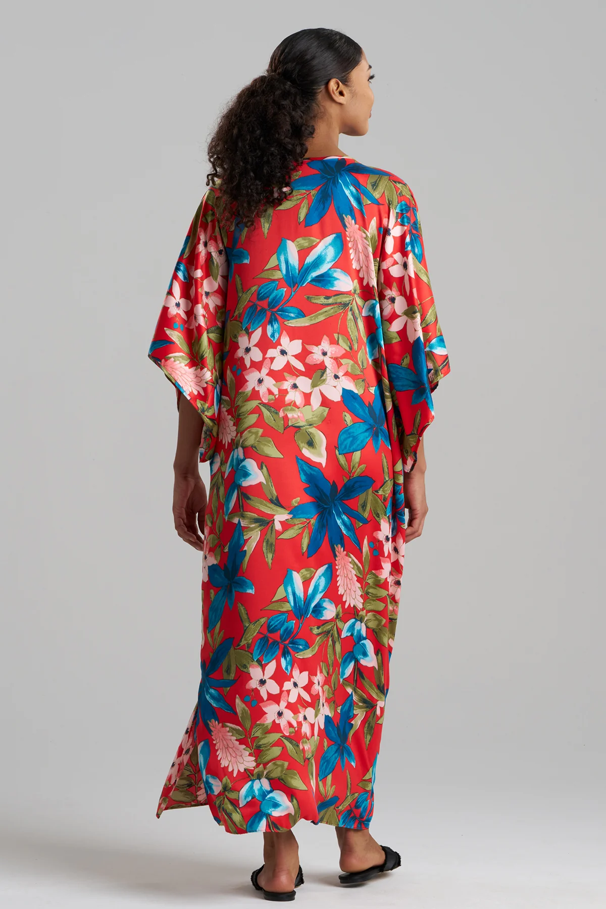 Tropical Breeze Satin Caftan - Image 2