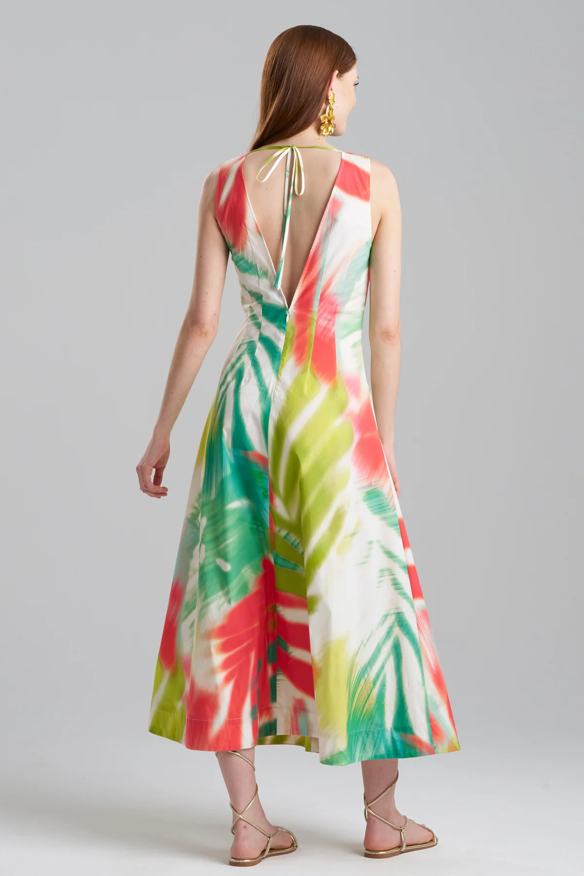Usami Cotton V-Neck Maxi Dress - Image 3
