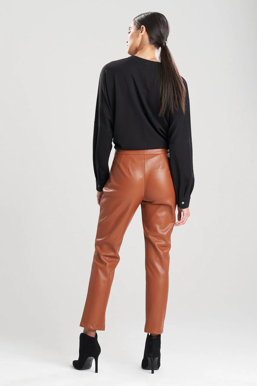 Vegan Luxe Lambskin Ankle Pants - Image 3