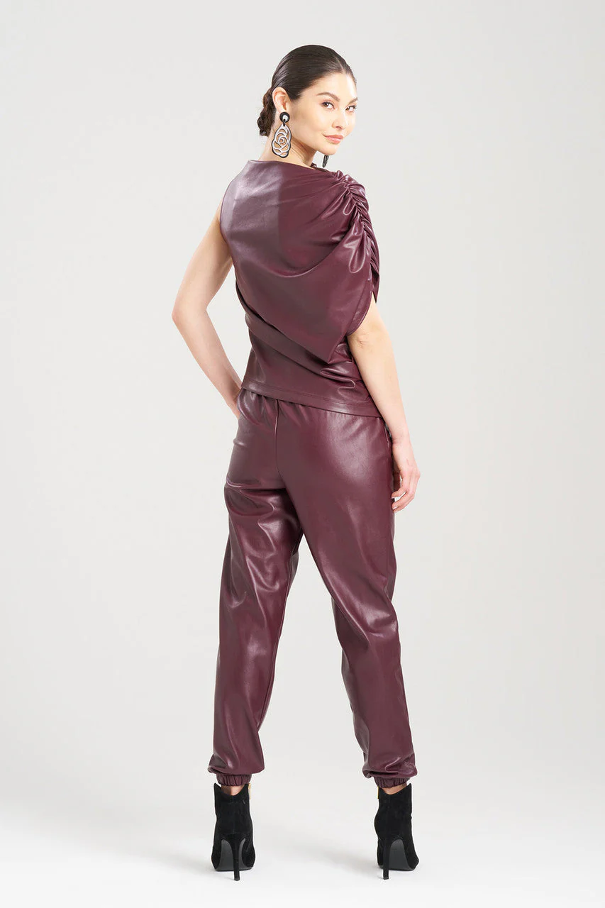 Vegan Luxe Lambskin Drape Top - Image 2