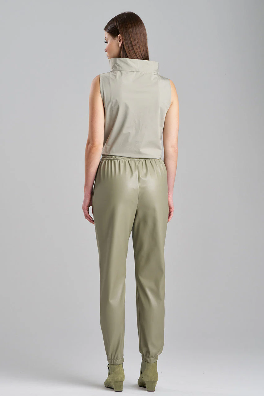 Vegan Luxe Lambskin Jogger Pants - Image 2