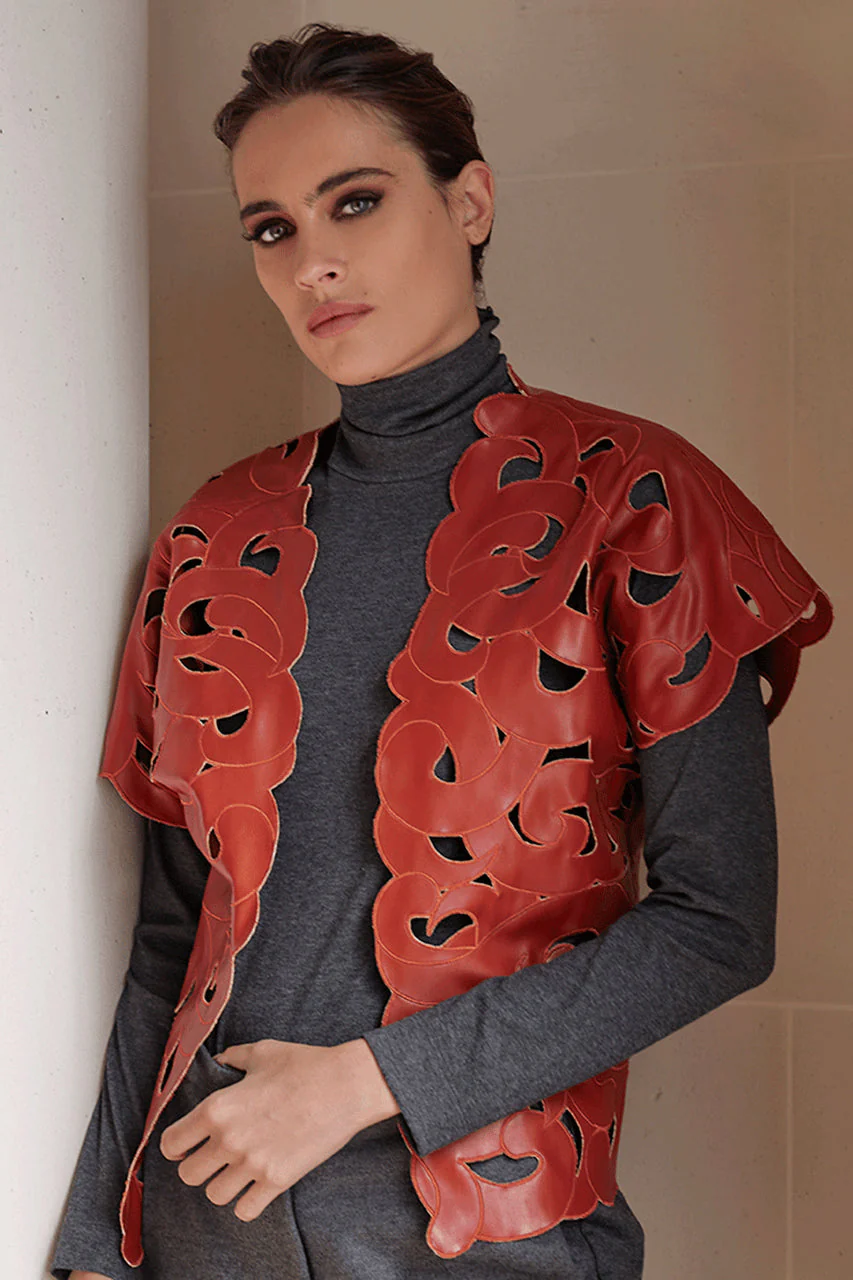 Vegan Luxe Lambskin Vest - Image 3