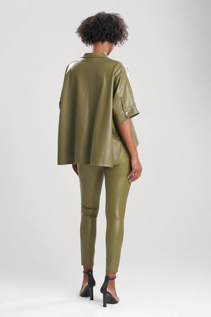 Vegan Luxe Leather Caftan Shirt - Image 2
