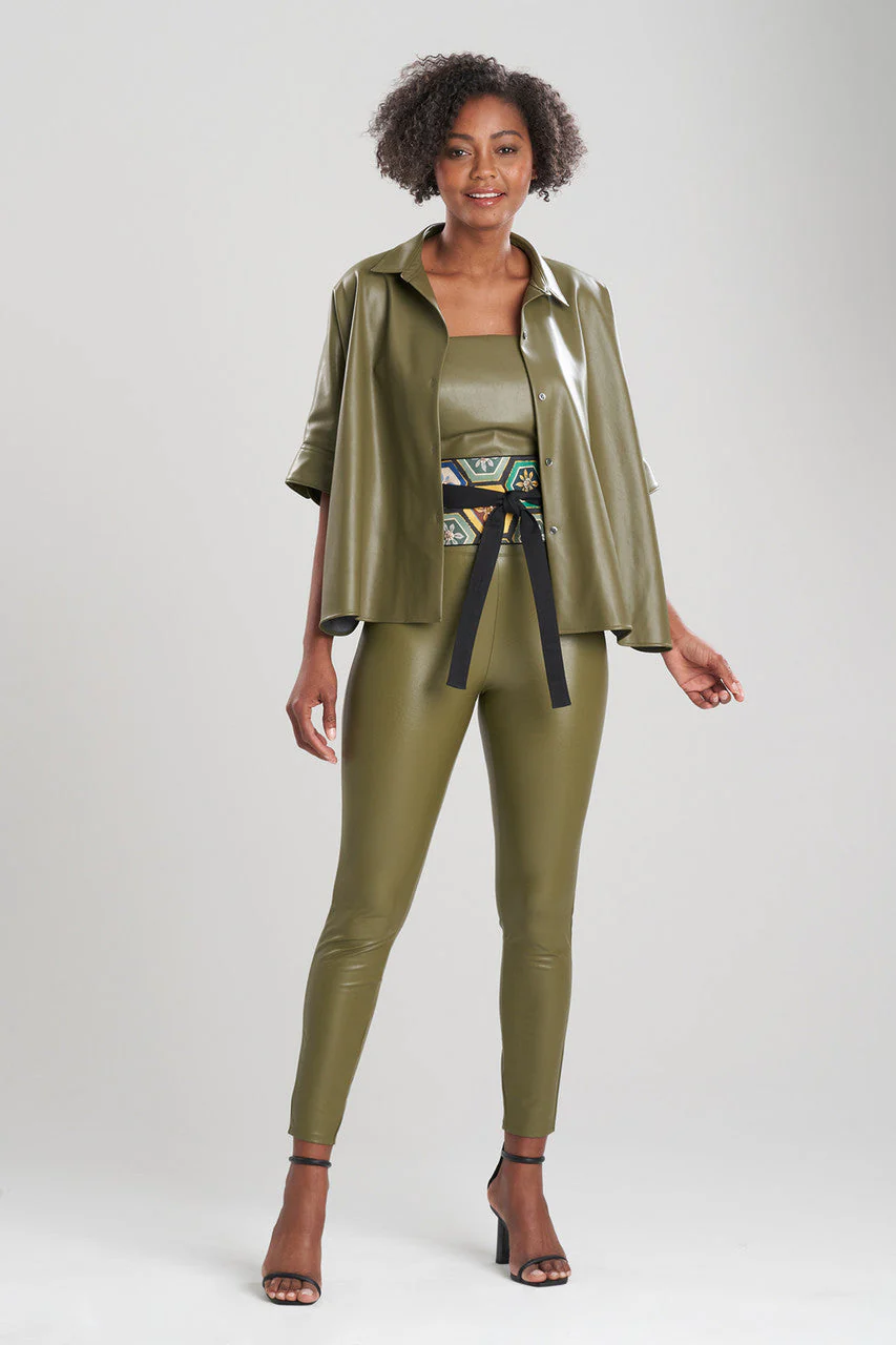 Vegan Luxe Leather Caftan Shirt - Image 3