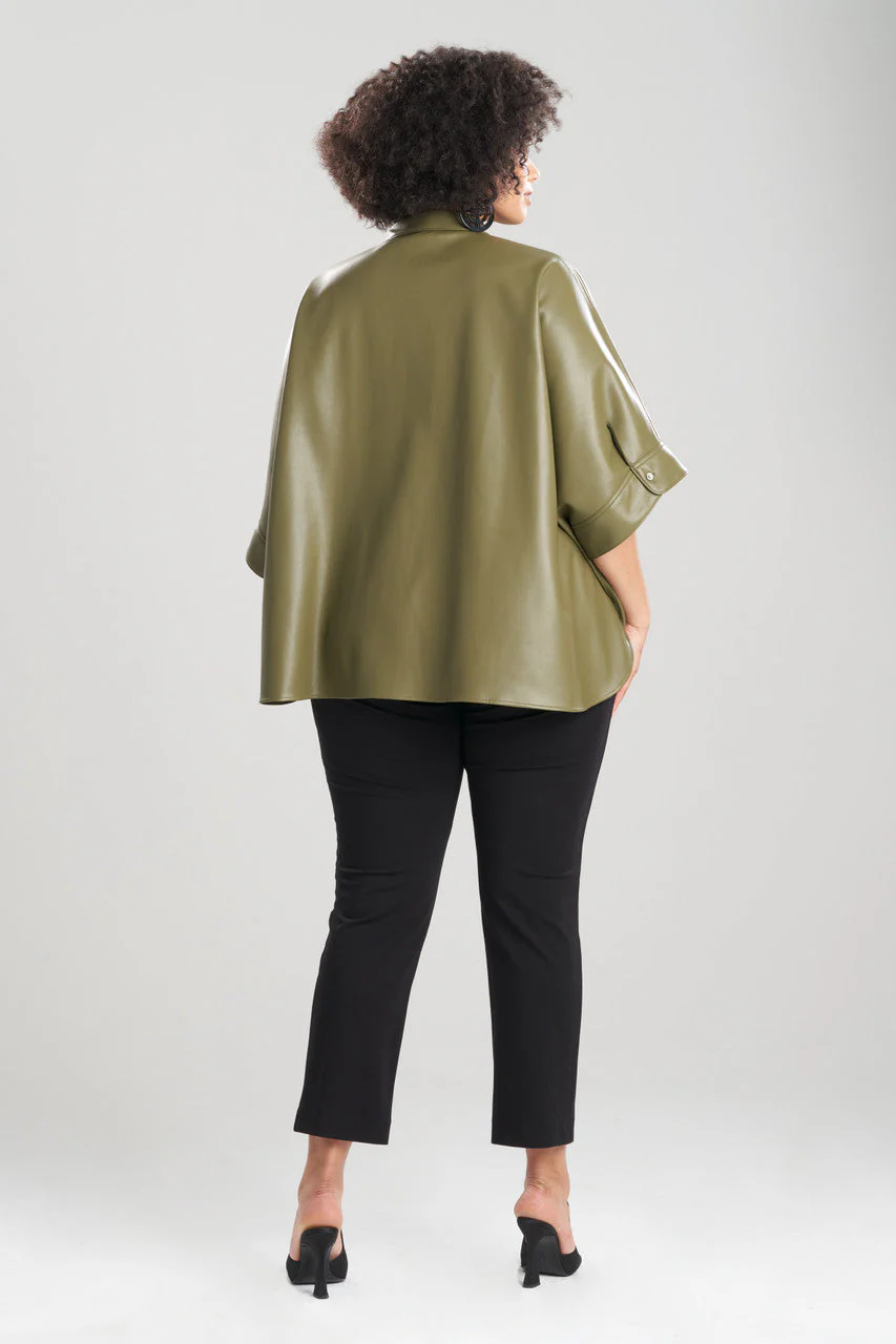 Vegan Luxe Leather Caftan Shirt - Image 5