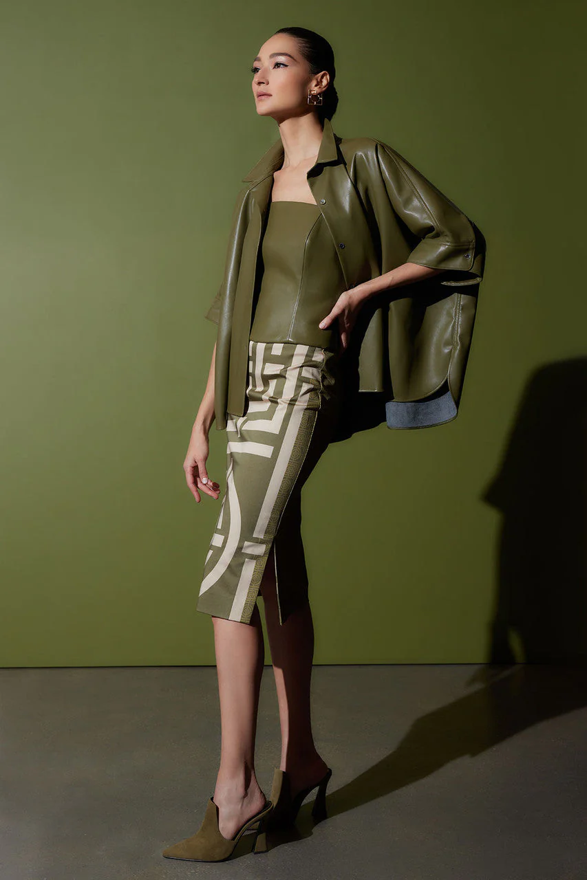 Vegan Luxe Leather Caftan Shirt - Image 6