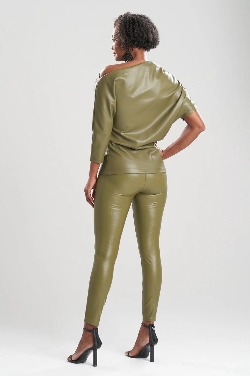Vegan Luxe Leather Ruched Top - Image 2