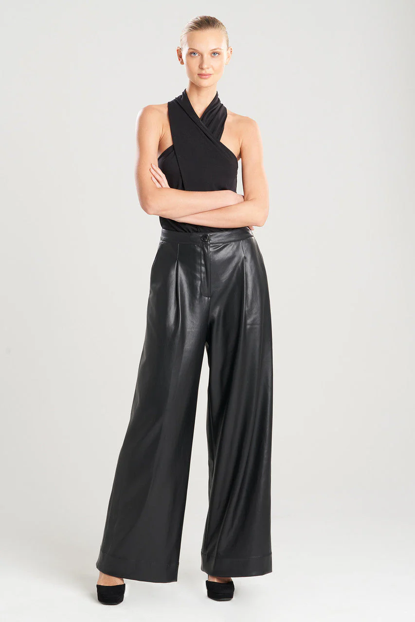 Vegan Luxe Leather Trouser Pants - Image 3