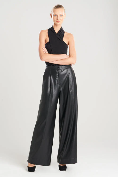 Vegan Luxe Leather Trouser Pants - Image 9