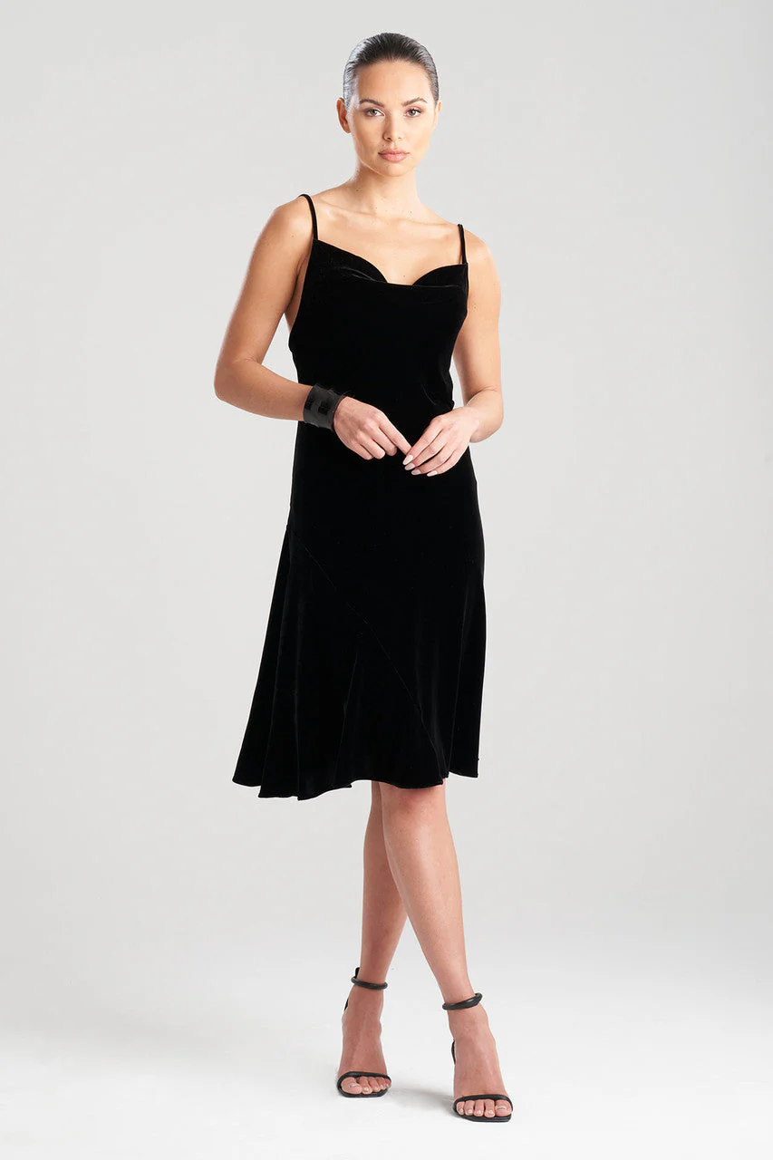 Velvet Short Cowl Gown