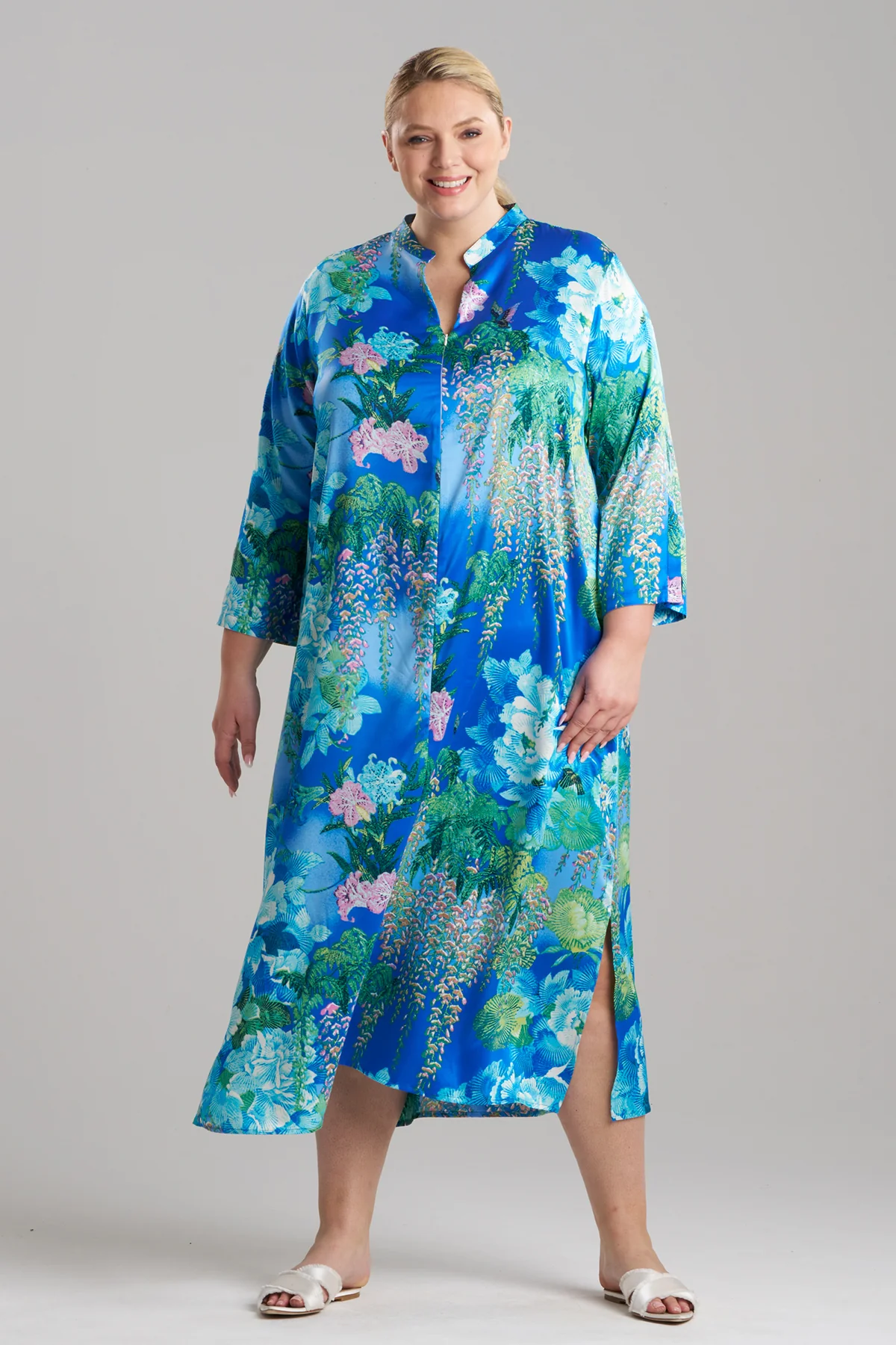 Wisteria Garden Zip Caftan - Image 3