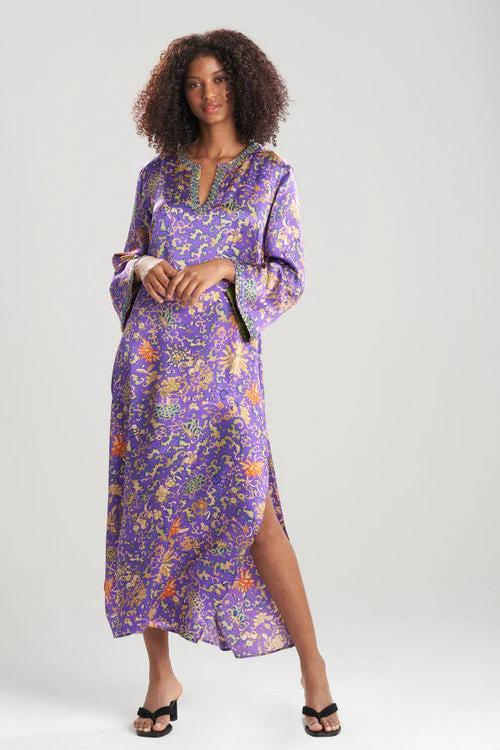 Yasugi Charmeuse Silk Beaded Caftan