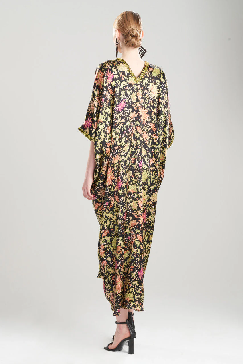 Yasugi Charmeuse Silk Embellished Caftan - Image 2