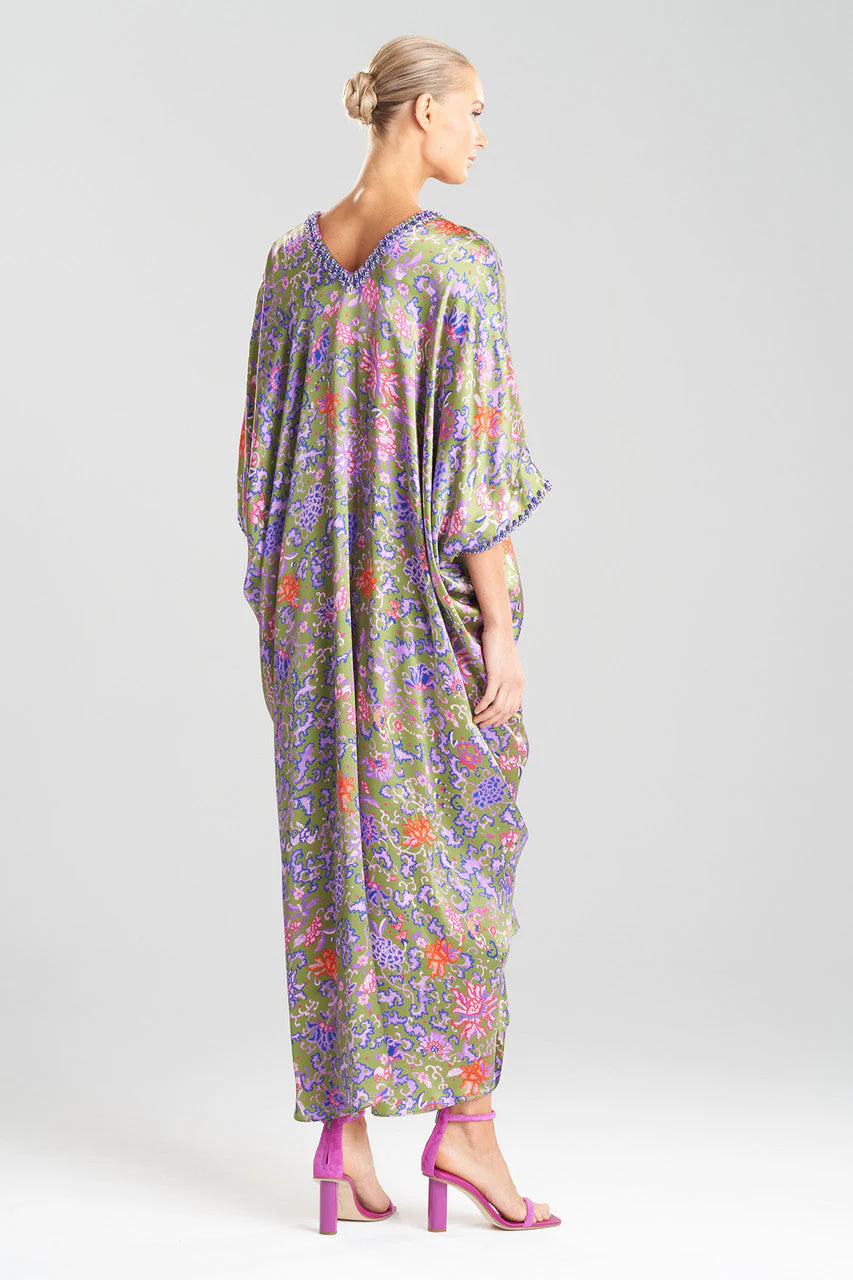 Yasugi Charmeuse Silk Embellished Caftan - Image 2