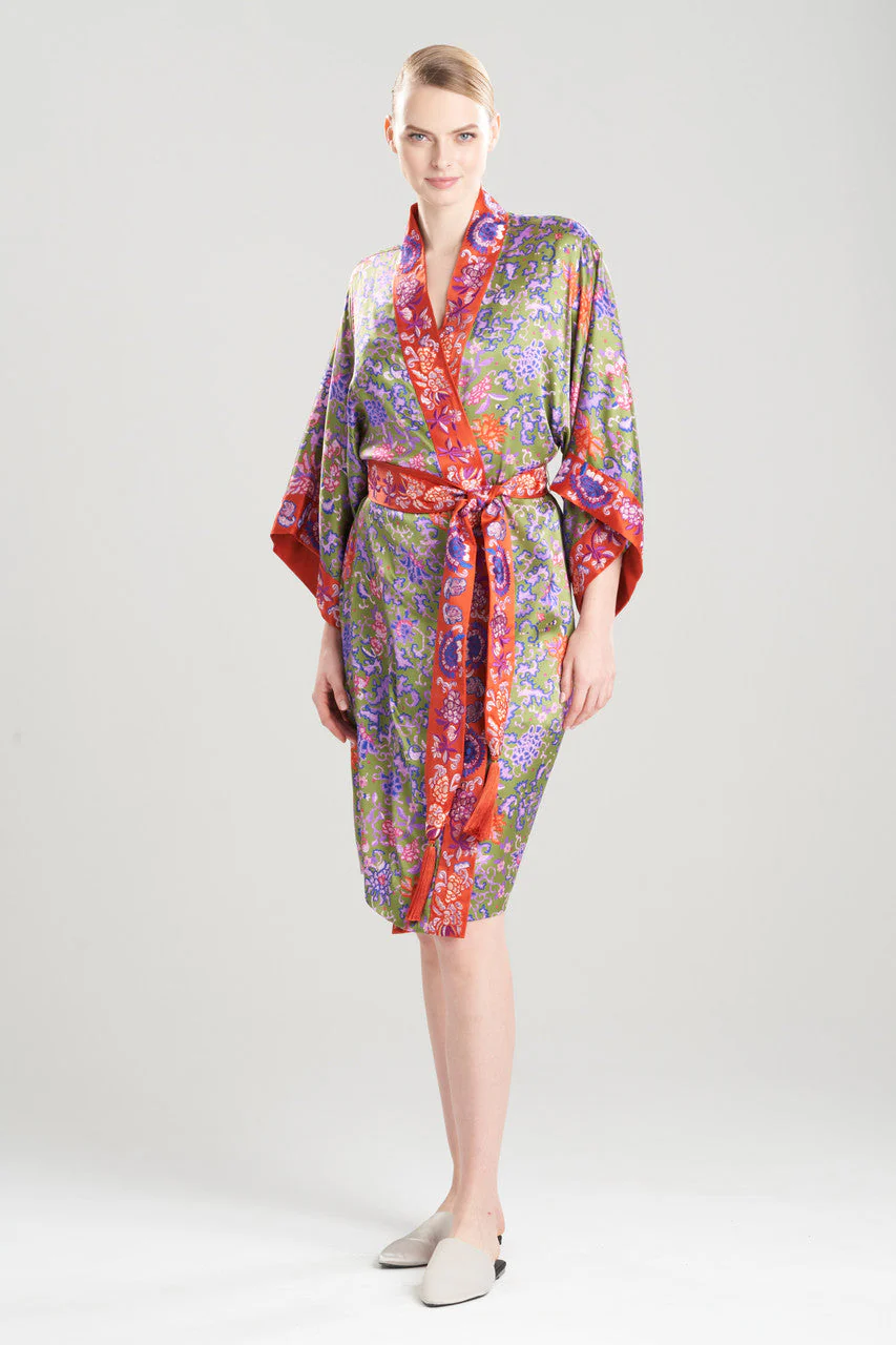 Yasugi Charmeuse Silk Short Robe - Image 2