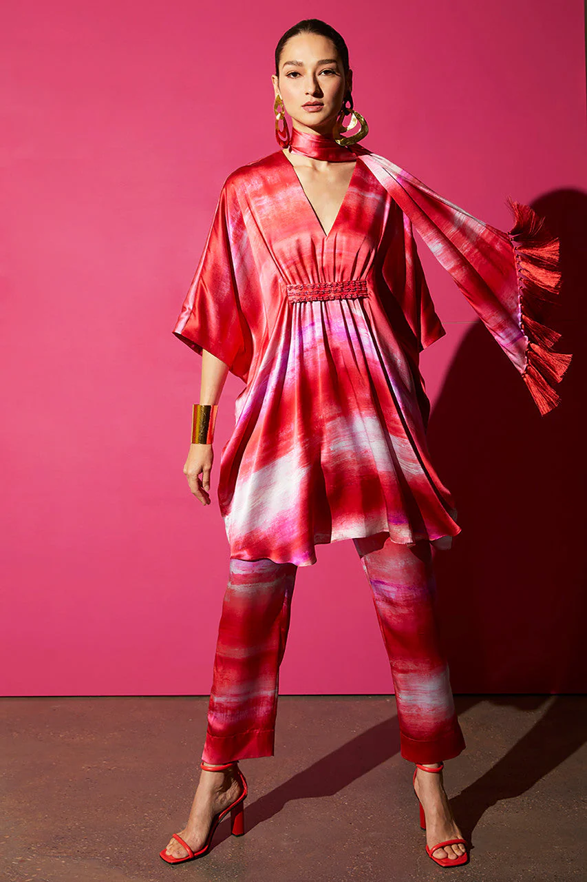 Yoriko Silk Short Caftan - Image 4