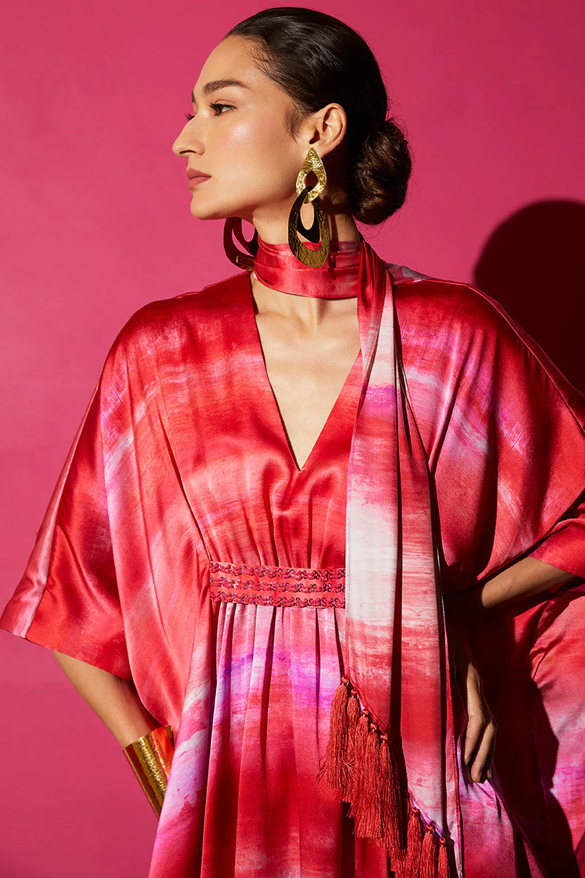 Yoriko Silk Short Caftan - Image 5