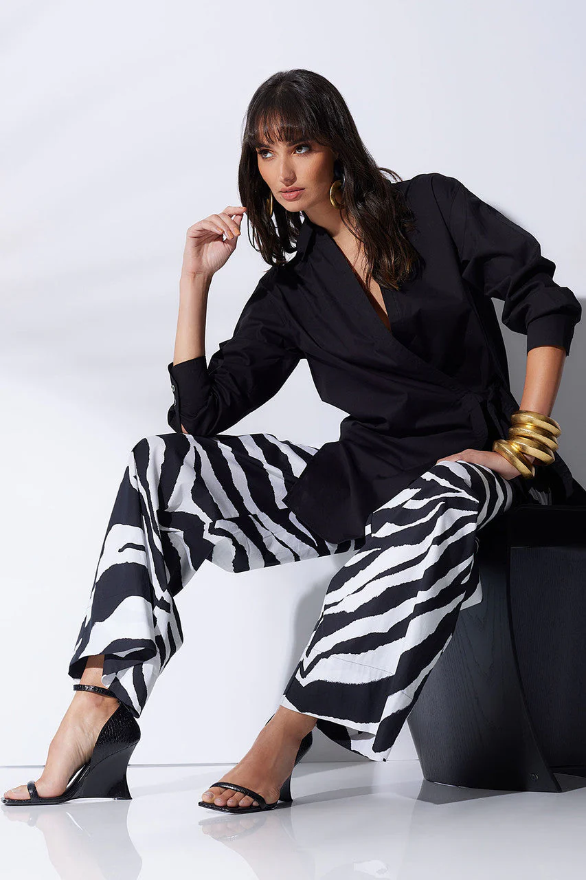 Zebra Cotton Poplin Pants - Image 2