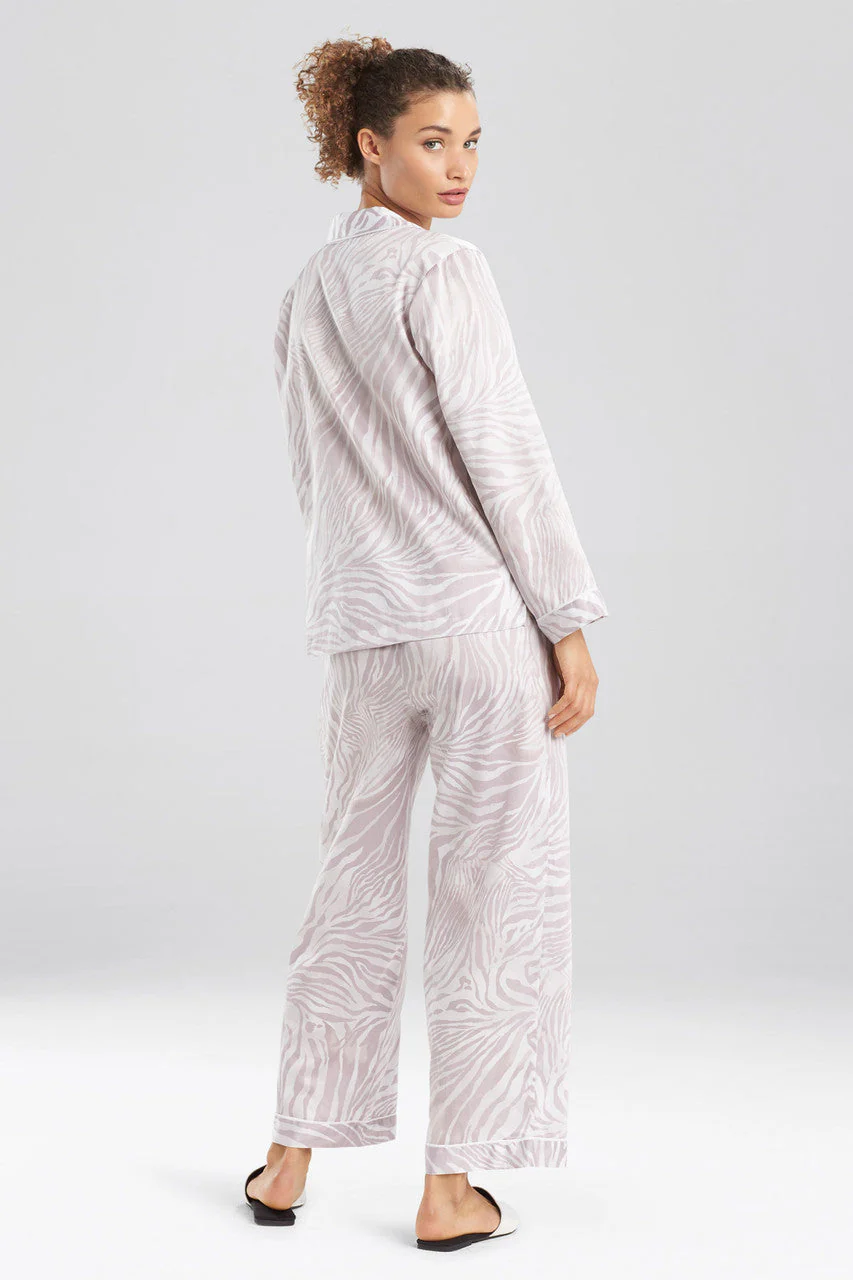 Zebra - Cotton Sateen Notch PJ - grey - Image 3