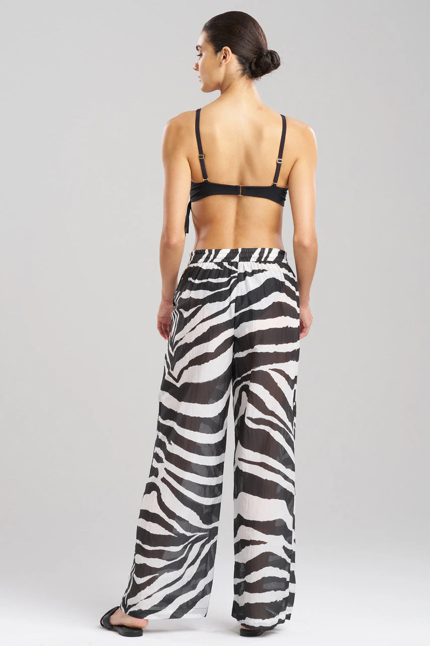 Zebra Cotton Silk Sheer Pants - Image 4